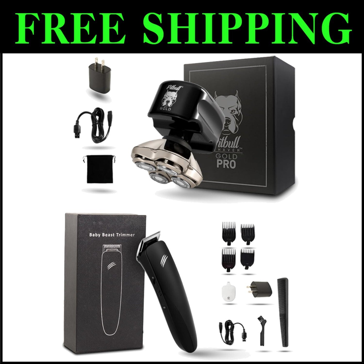 Versatile Pitbull Gold PRO 5-in-1 Shaver: Wet/Dry, Lightweight & Travel-Friendly