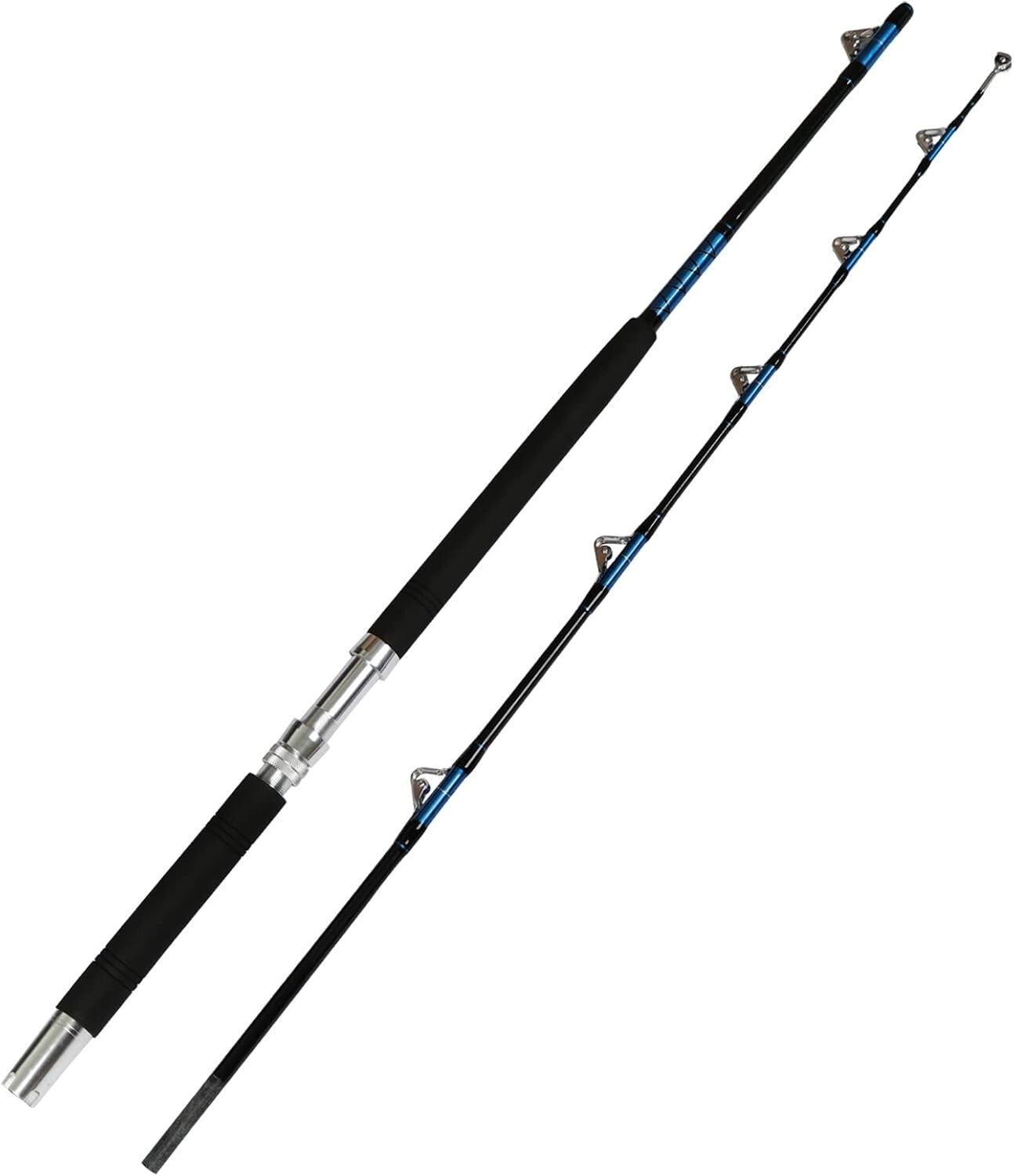 7.5 Feet Glass Graphite Fishing Rod with Stainless Steel Roller Guides
