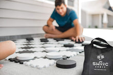 Load image into Gallery viewer, Portable 4ft x 4ft Giant Checkers &amp; Tic Tac Toe Game - Easy-Clean Foam Design