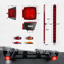 Load image into Gallery viewer, Submersible LED Trailer Light Kit with Square Tail &amp; Side Marker Lights, Unde...