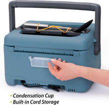 Load image into Gallery viewer, Spill-Proof 8-Quart Blue Slow Cooker with Detachable Utensil Holder for Travel