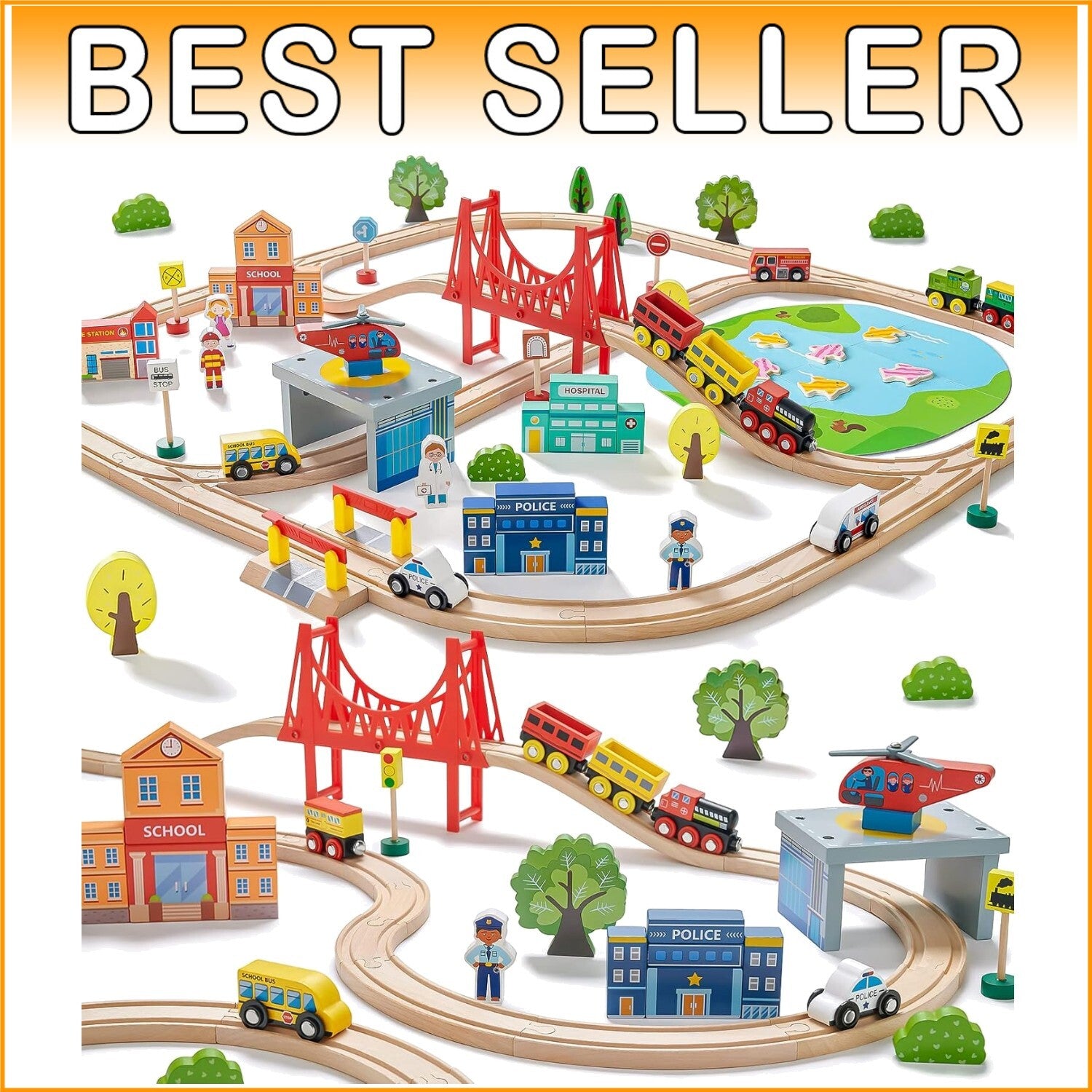 Engaging 110-Piece Train Set for Toddlers: Safe & Compatible with All Brands
