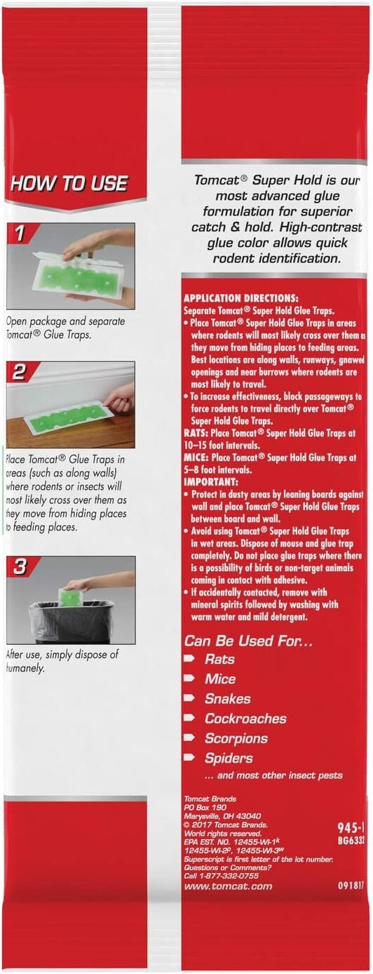 Effective Non-Toxic Glue Traps for Rats - 12 Packs with Enhanced Stickiness