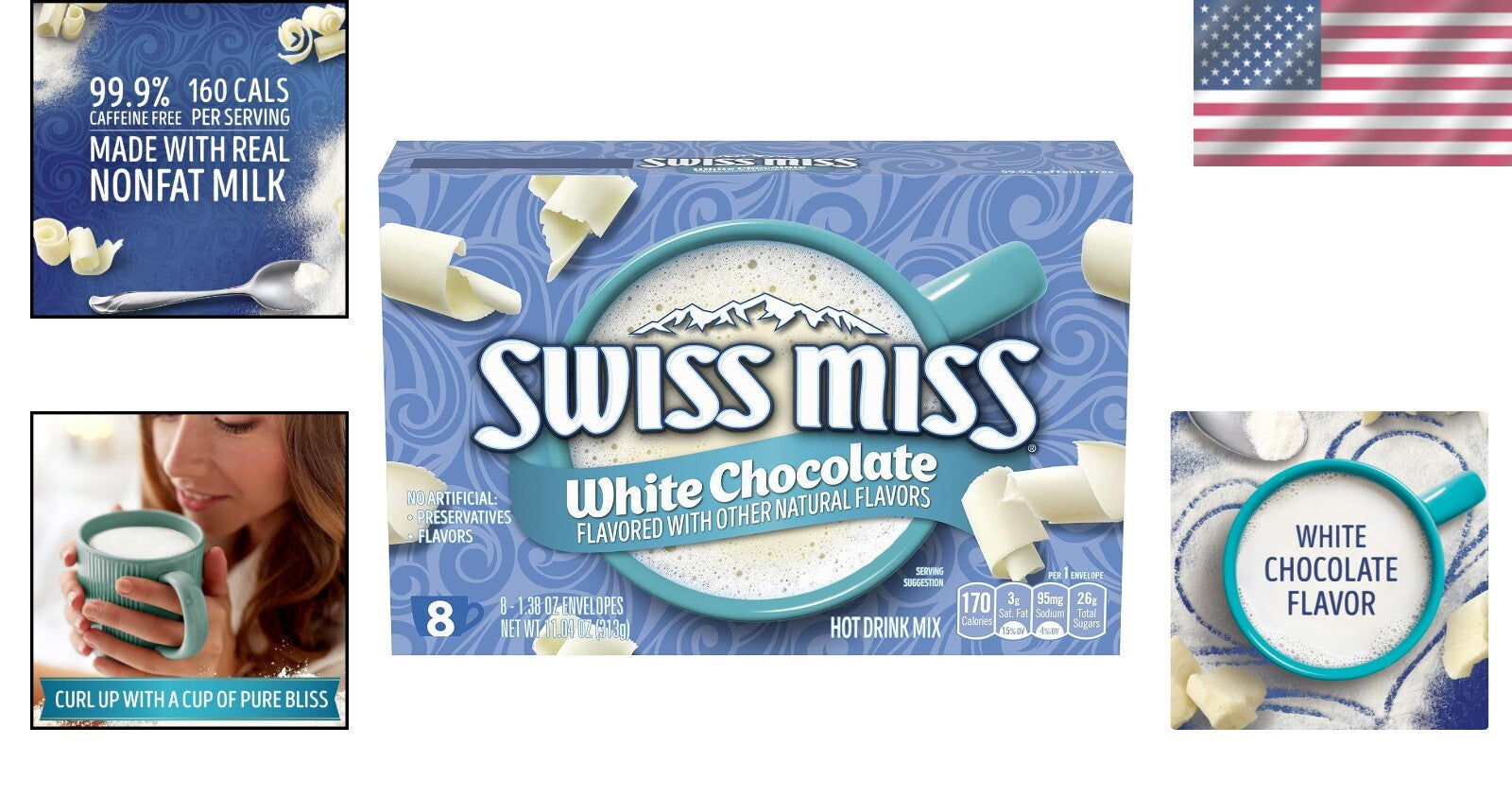 12 Boxes of Creamy White Chocolate Hot Drink Mix - Perfect for All Occasions