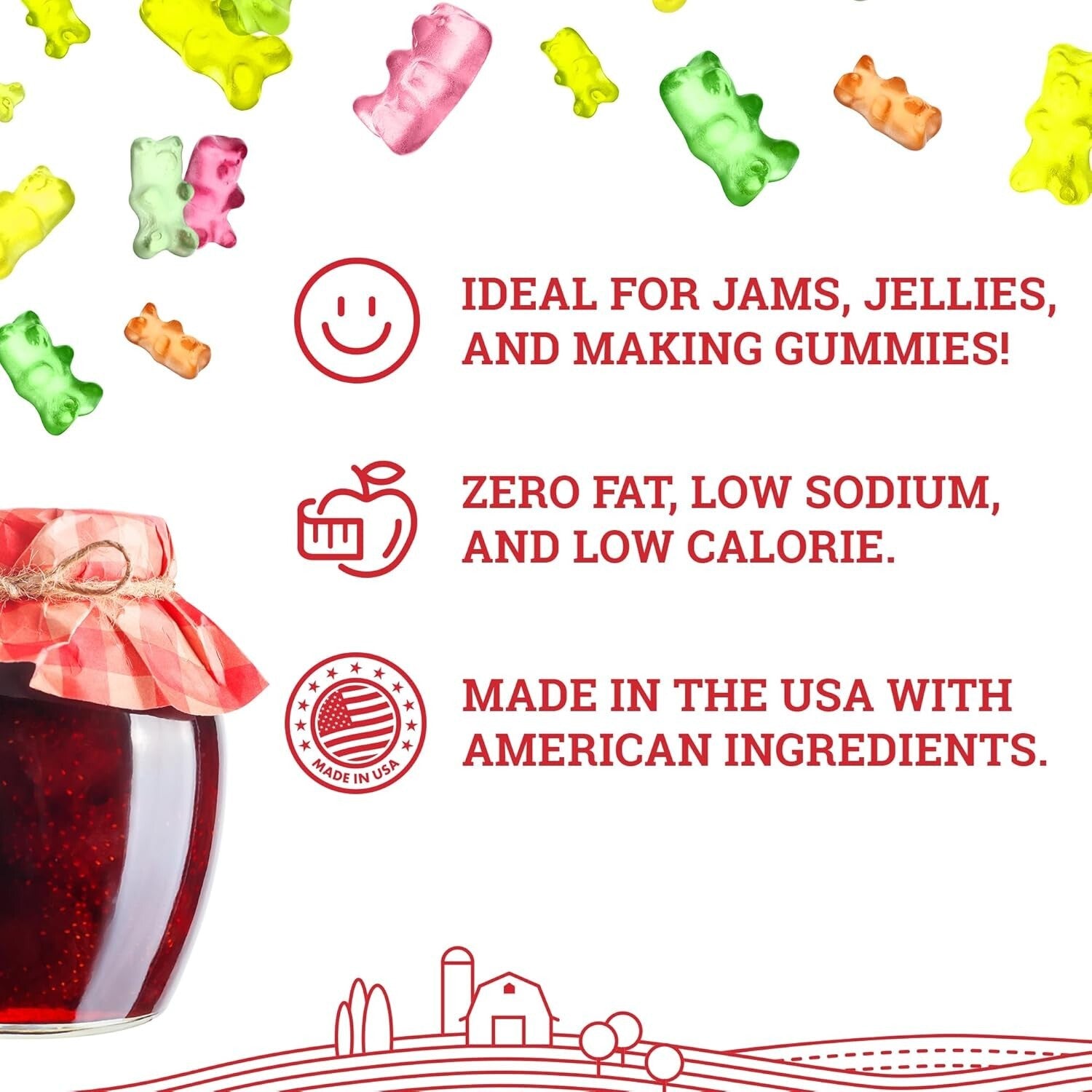 25LB Bulk Fruit Pectin for Perfectly Thick Jams & Jellies - Natural Thickener