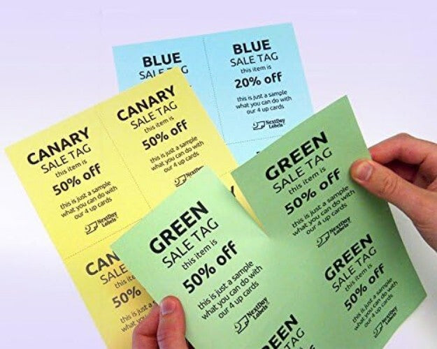 Professional Quality Blue Postcards - 250 Sheets with Duplex Printing Capability