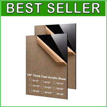 Load image into Gallery viewer, 24x36 Black Acrylic Sheets - Perfect for DIY Projects &amp; Crafting (2 Pack)
