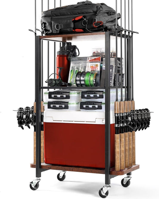 Multifunctional Fishing Rod Holder: Organize and Protect Up to 10 Rods in Style