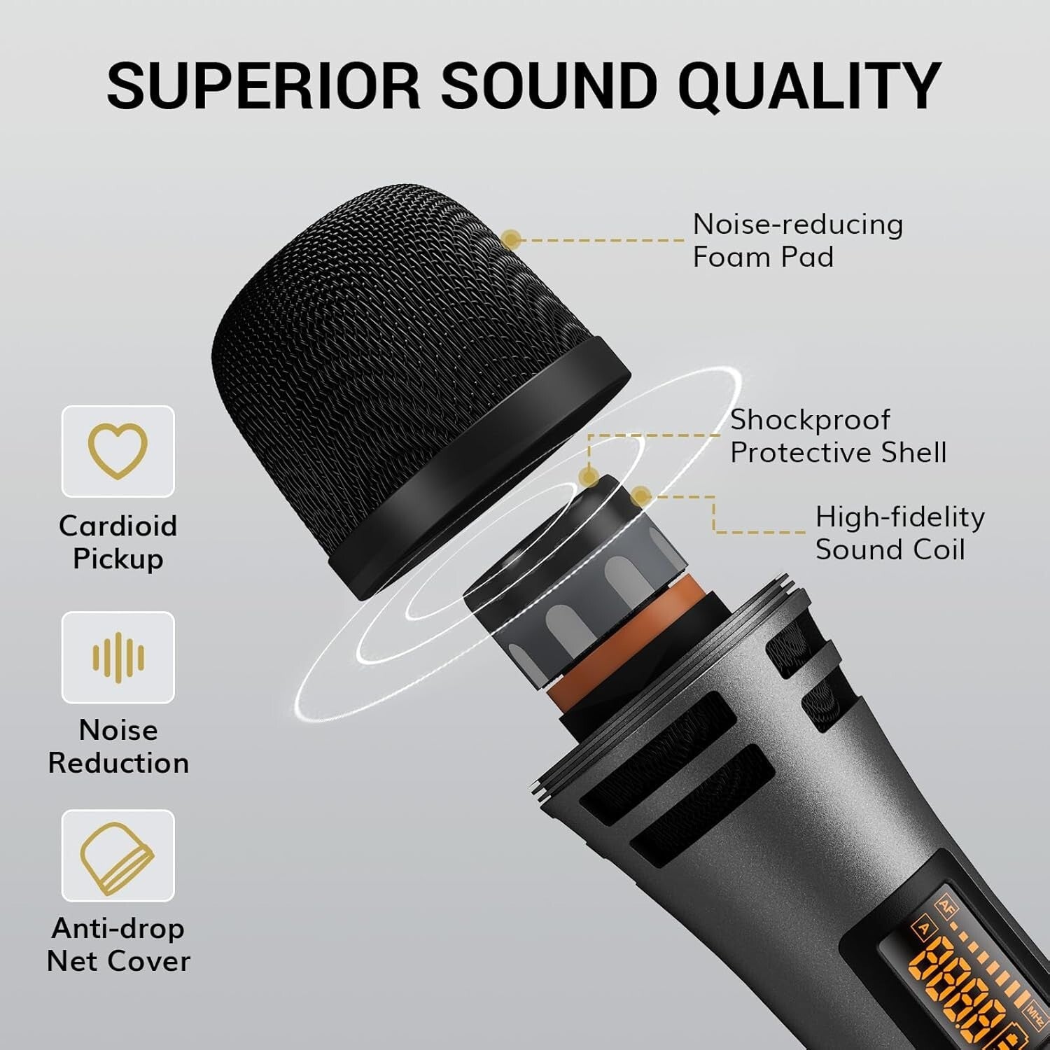 Professional Wireless Microphone System, 8x12 Channel UHF - Perfect for Events