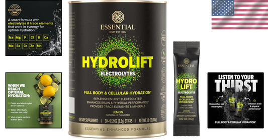 Comprehensive Hydration with Hydrolift Electrolytes - Lemon Flavored Powder