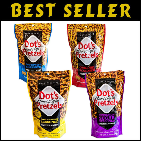 Indulge in Dot's Cinnamon Sugar and Honey Mustard Pretzel Twists - Snack Delight