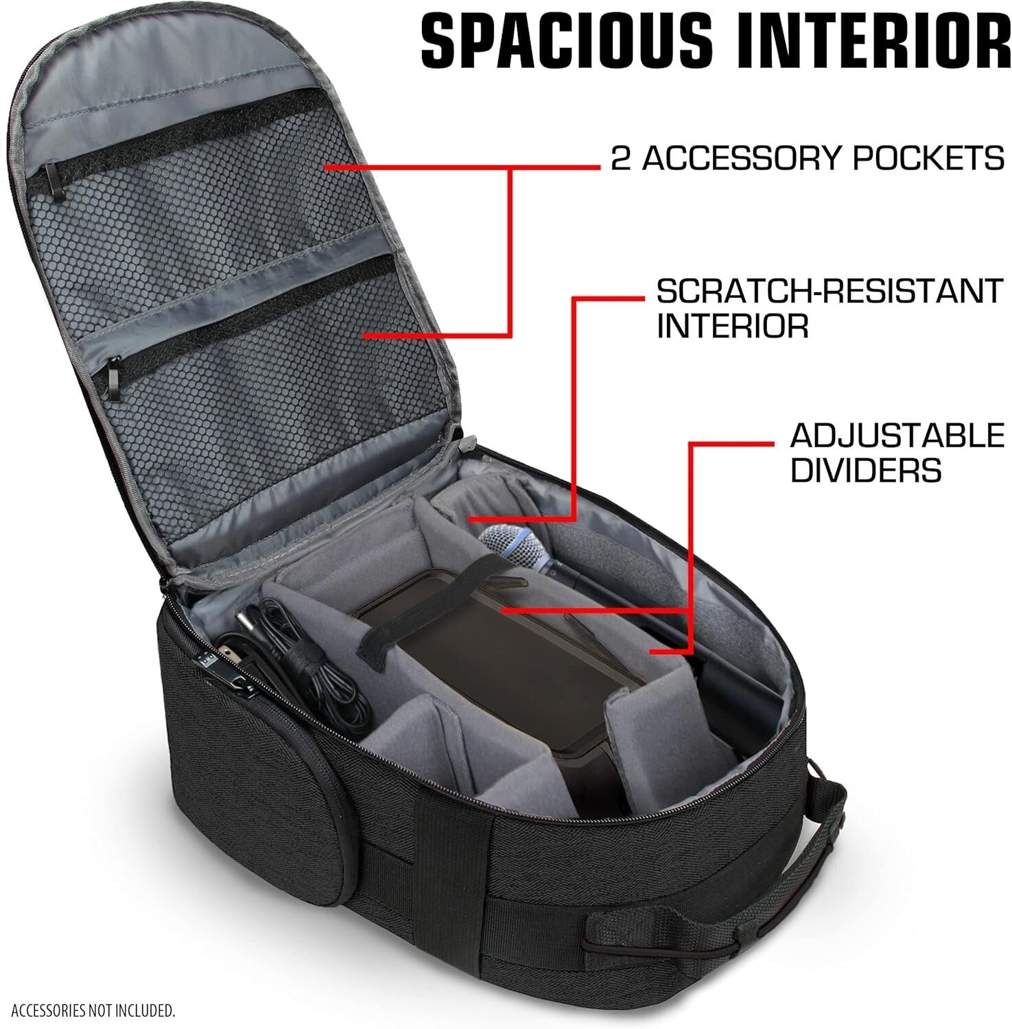 Lightweight & Compact Audio Backpack - Fits Shure, Sennheiser, Rode Microphones