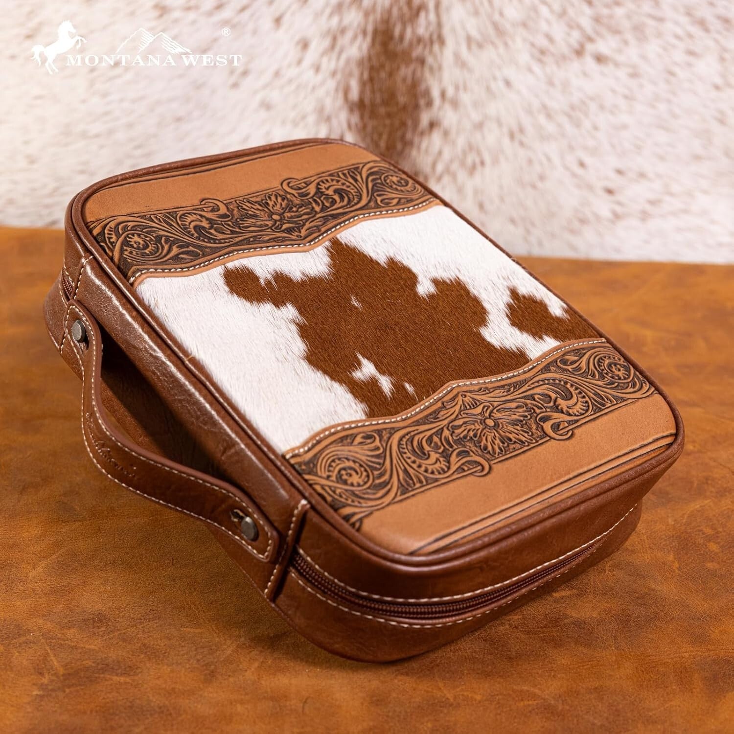 Stylish Floral Pattern Bible Cover - Vegan Leather with Secure Zipper Closure