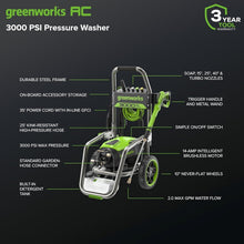 Load image into Gallery viewer, Compact Electric Pressure Washer - 3000 PSI with Versatile Nozzles &amp; Wheels