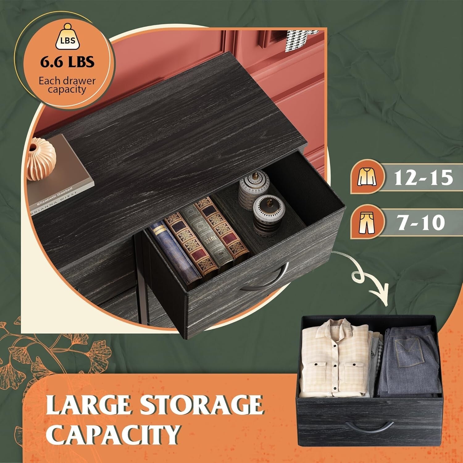 Versatile Freestanding Fabric Dresser - Ideal for Bedroom & Living Room