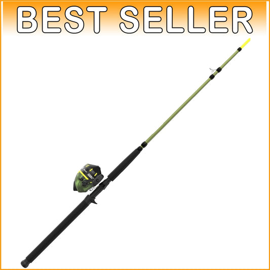 Ambidextrous 7'0'' Spincast Rod & Reel Combo with All-Metal Gears, 24 lb Drag
