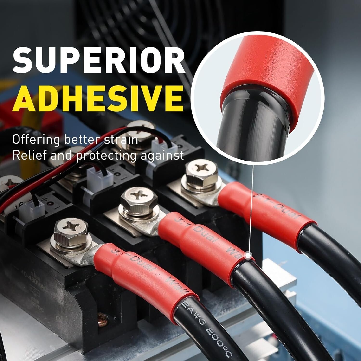 3:1 Heat Shrink Tubing Roll 65FT - Strong Adhesive Seal for Automotive & Marine