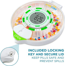 Load image into Gallery viewer, User-Friendly Pill Dispenser with 28-Day Capacity &amp; Adjustable Alert Settings