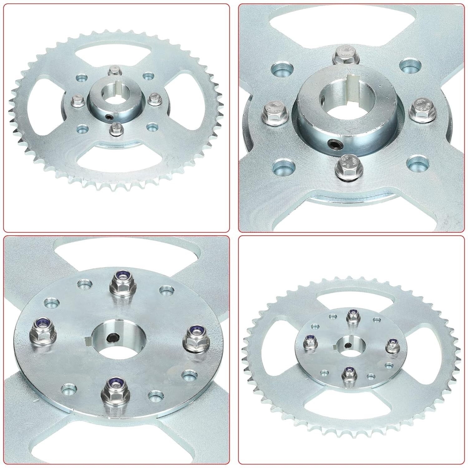 Durable 1" Bore Heavy Duty Sprocket Kit with 420 Chain for Drift Trikes & Karts