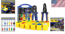 Load image into Gallery viewer, Professional Ferrule Crimping Tools with Adjustable Ratchet &amp; 2500 Wire Ends