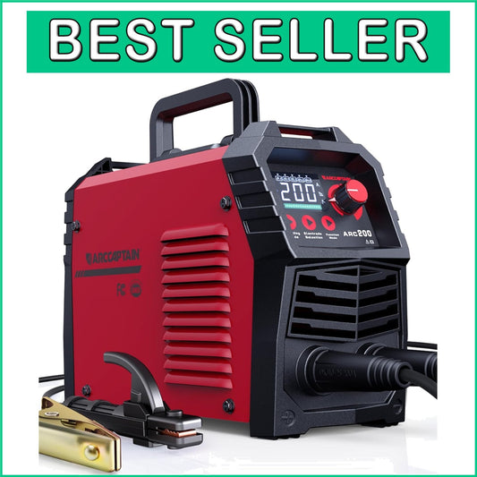 200A Dual Voltage Portable Stick Welder with Large LED Display - IGBT Inverter