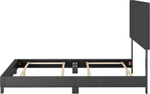 Load image into Gallery viewer, Milan Upholstered Platform Bed Frame - Adjustable Headboard in Black, Full Size