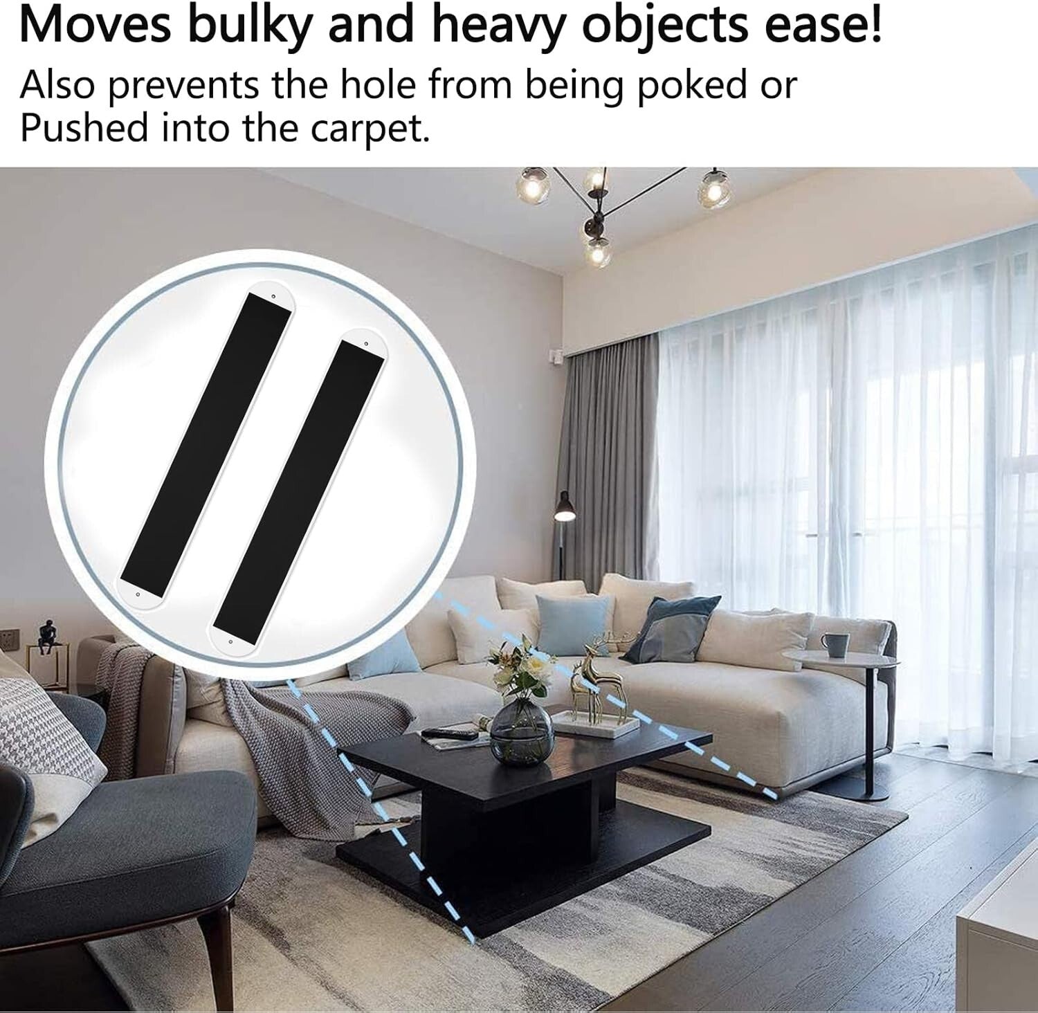 Reusable Furniture Movers with Pull Strap – Ideal for Carpet and Hardwood Use