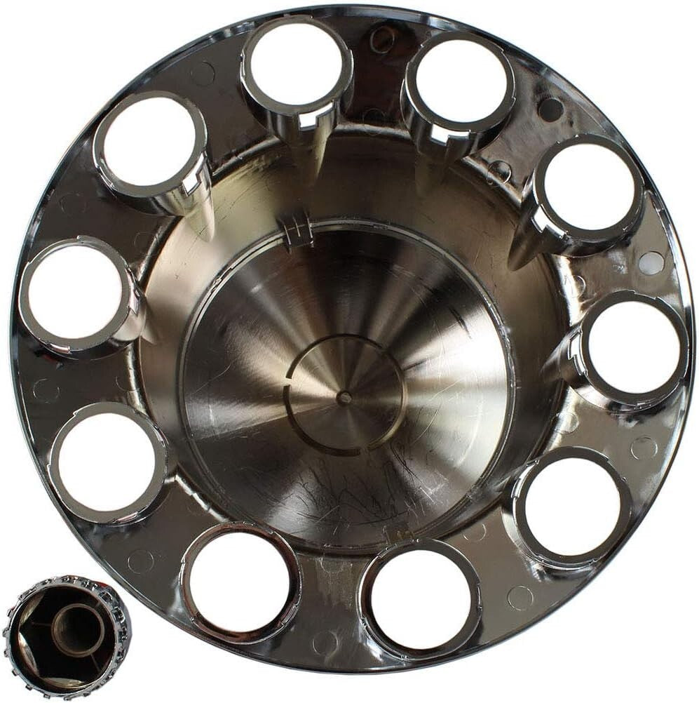 Chrome ABS Complete Axle Cover Set with Hub Caps & Lug Nut Covers for Trucks