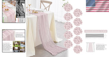 Load image into Gallery viewer, Versatile 10-Pack Pink Table Runners - Cozy Addition for Weddings &amp; Birthdays