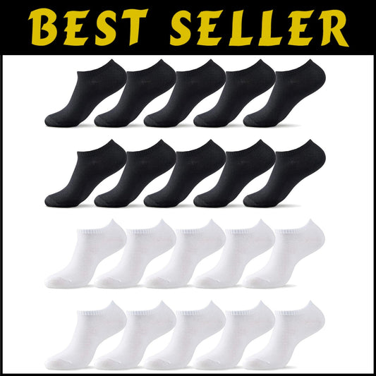 10-20 Pairs Thin Cotton Low Cut Ankle Socks - Premium Comfort Multipack