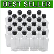 Load image into Gallery viewer, 375ml Leak-Proof PET Bottle with Tamper-Evident Cap - 24 Pack Black Lids