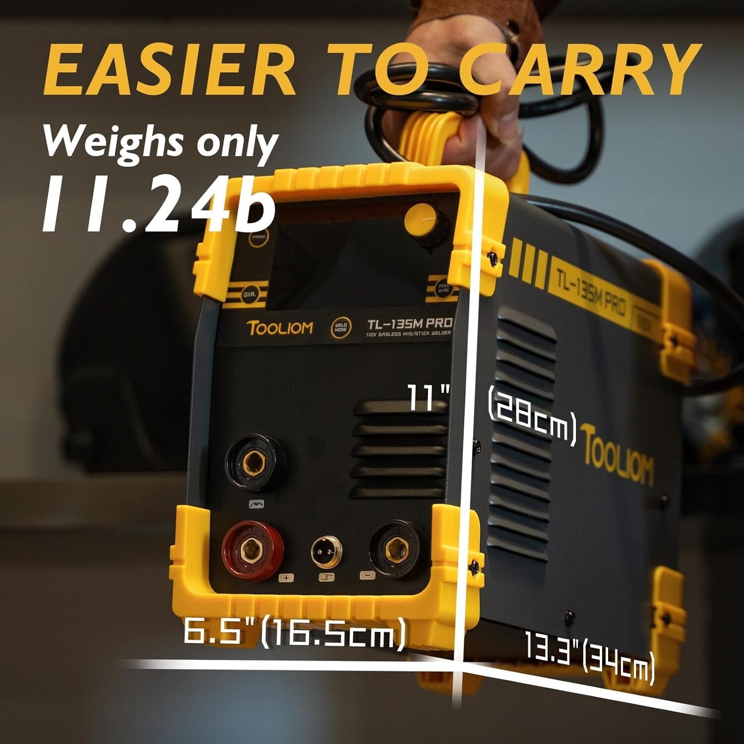 135A MIG Welder for Home & Professional Use - LCD, Gasless, 3-in-1 Functionality