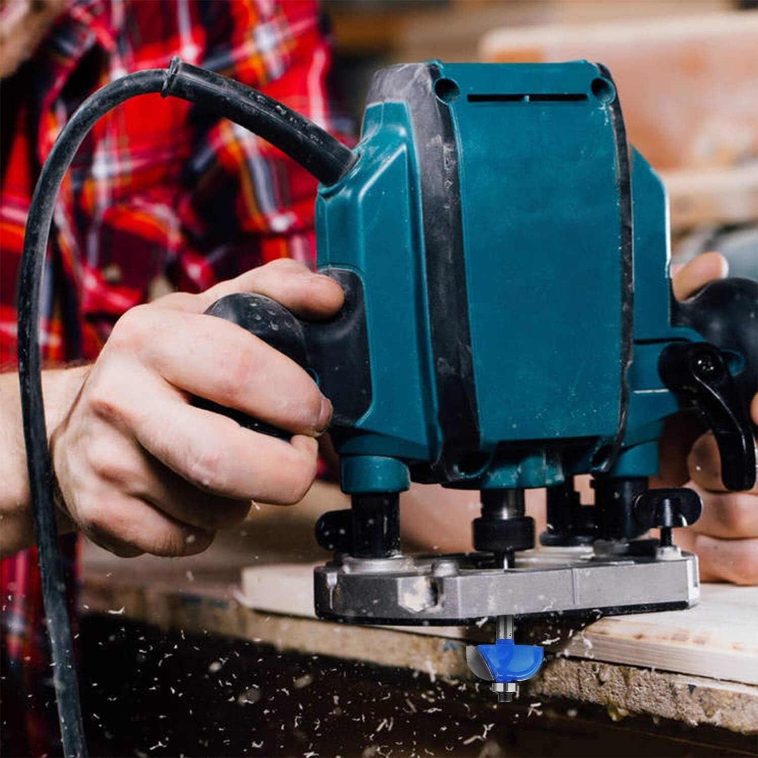 Durable Router Bits Set – 1/4 Inch Shank, 24 Pieces for Precise Wood Cutting