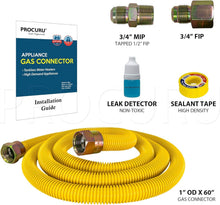 Load image into Gallery viewer, Professional-Grade 60" Gas Flex Connector with SafeGuard Coating and Accessories