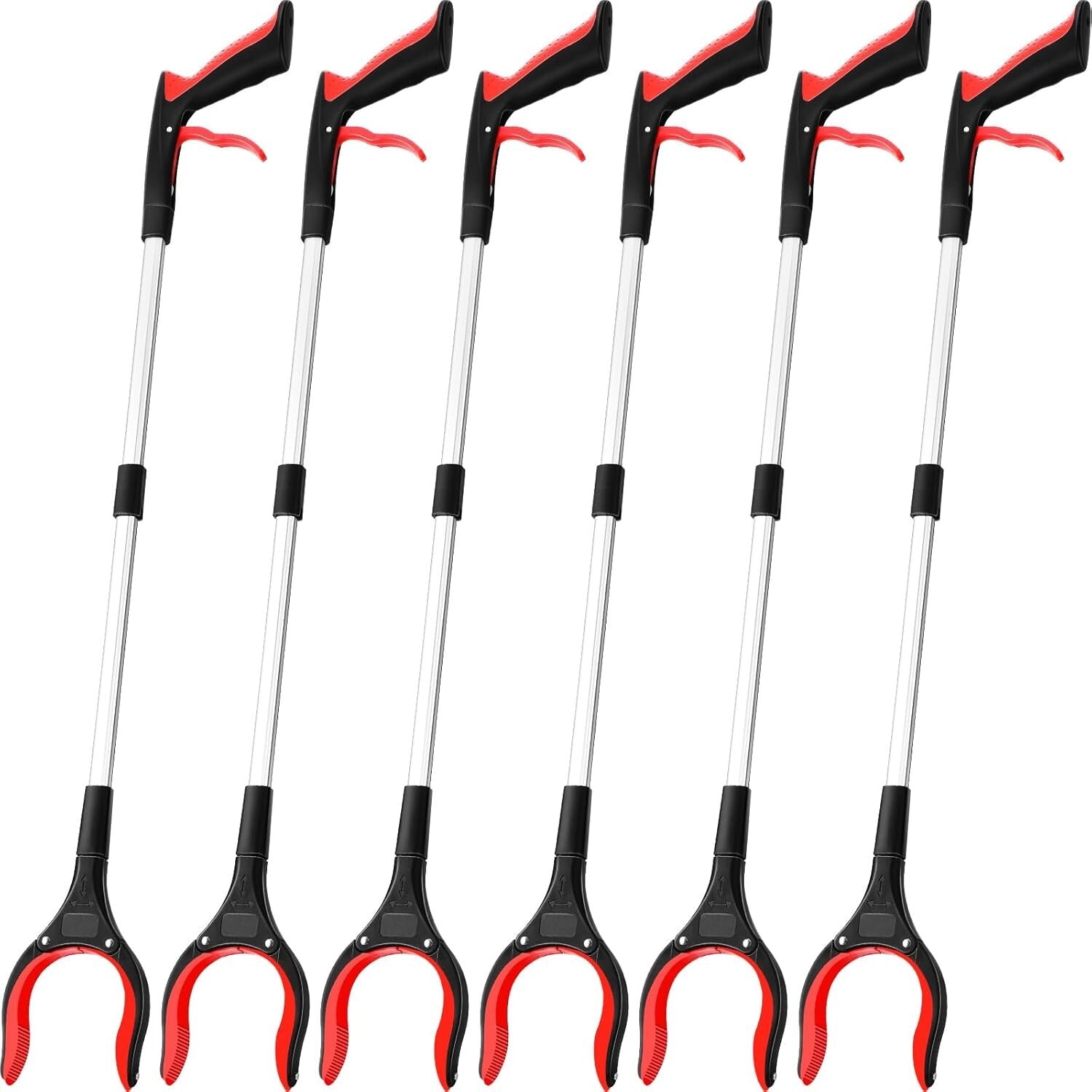 Elderly Mobility Aids - 6 Pack 32 Inch Grabber Reachers with Non-Slip Grip