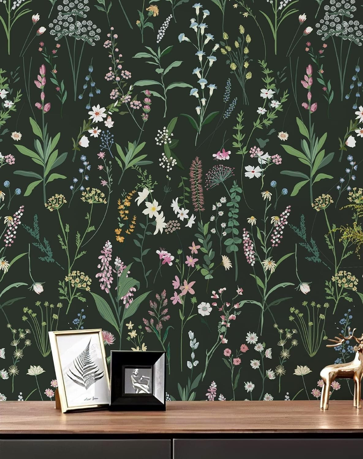 Garden Block Floral Peel and Stick Wallpaper - Easy Install for Modern Decor