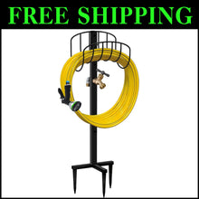 Load image into Gallery viewer, Portable Garden Hose Holder with Heavy-Duty Brass Faucet - Lightweight Design