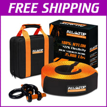 Load image into Gallery viewer, Heavy Duty 35K lb Snatch Recovery Strap Kit - Includes Storage Bag &amp; Shackles