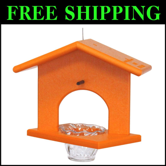 Elegant Orange Hanging Oriole Bird Feeder - Eco-Friendly & Easy to Clean