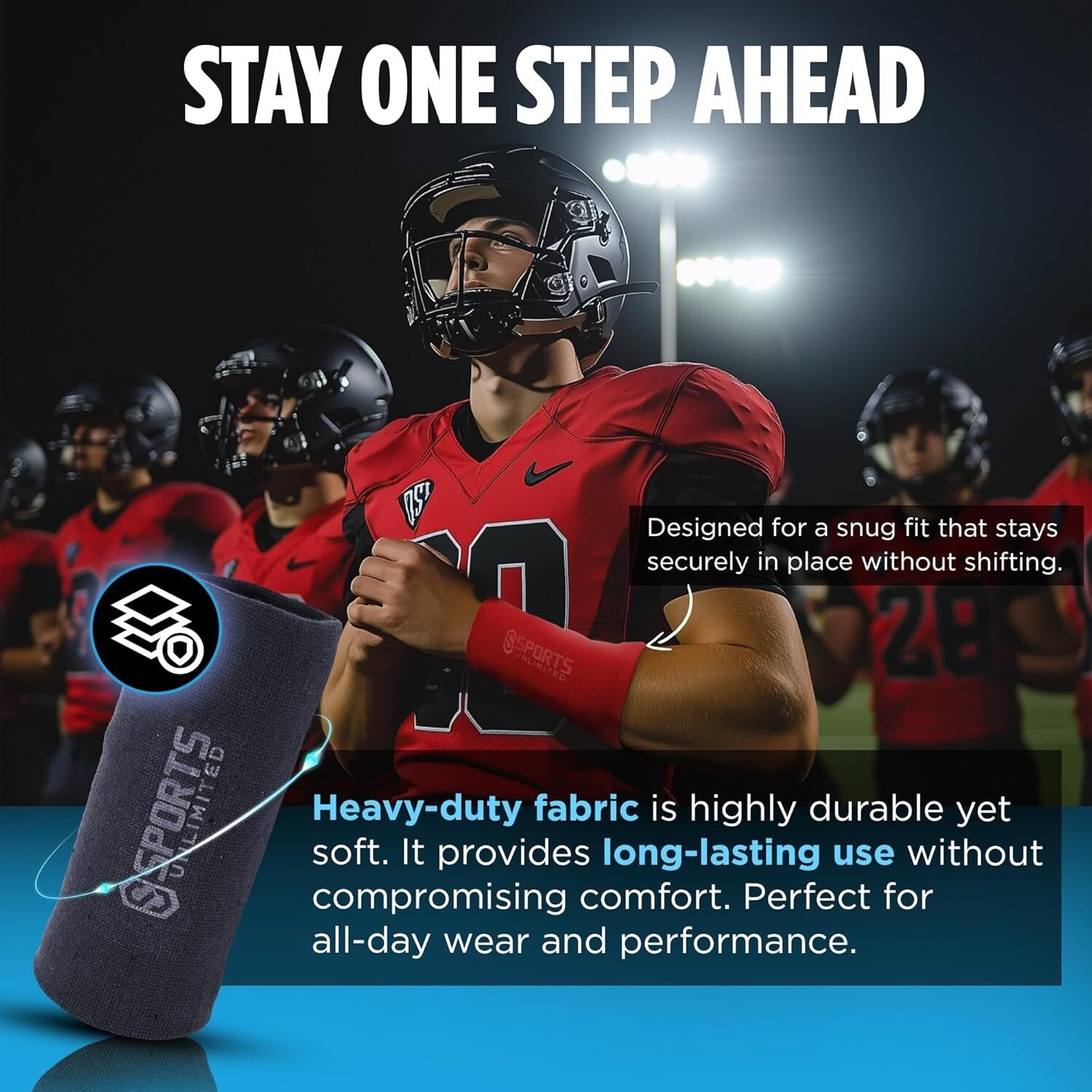 Flexible Silicone Football Play Wristbands - Pack of 10 for Coaches and Players