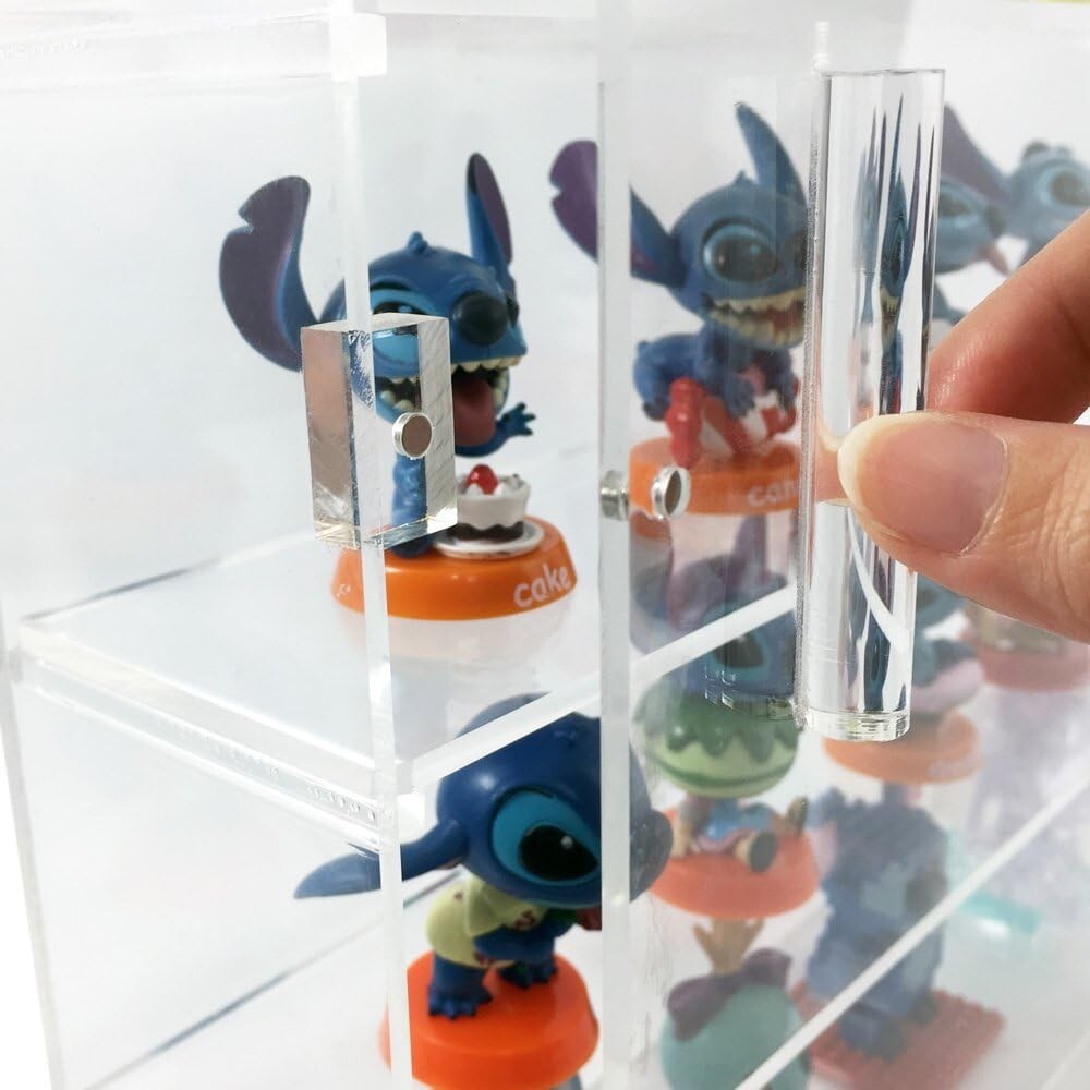 Clear Acrylic Display Case - 5 Tiers and Magnetic Closure for Secure Showcasing