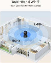 Load image into Gallery viewer, Advanced 5MP Indoor Camera with Auto Tracking &amp; Multiple Storage Options - Black