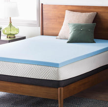 Load image into Gallery viewer, Plush 2 Inch Gel Memory Foam Mattress Topper - Ventilated for Better Sleep