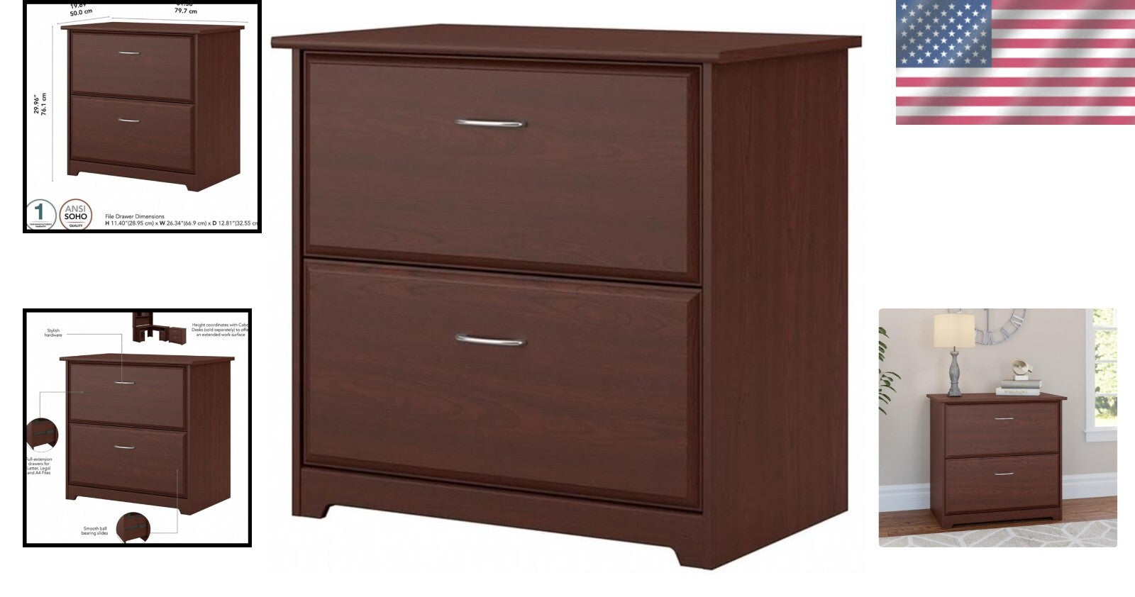 Cabot 2 Drawer Lateral File Cabinet: A Stylish Storage Solution for Your Office