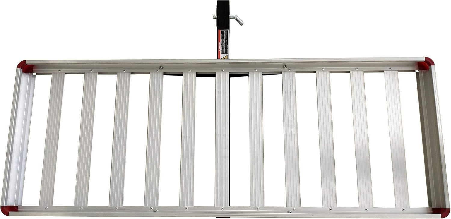 60" Hitch Mount Aluminum Cargo Carrier Rack for SUVs & Trucks - 500 LB Capacity