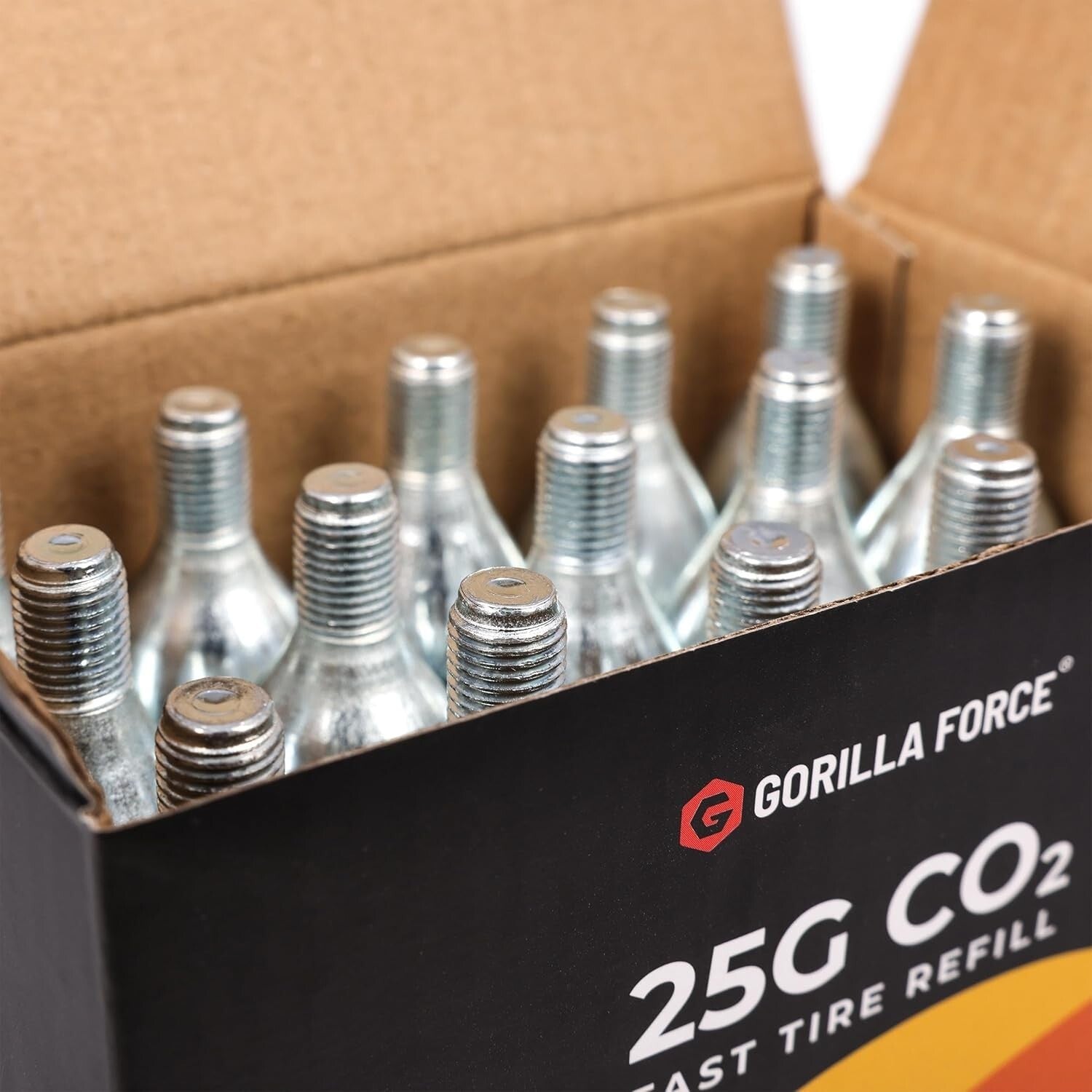 Eco-Friendly 25g CO2 Cartridges for Effortless Bike Tire Inflation - Pack of 15