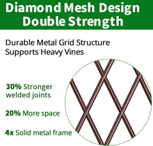 Load image into Gallery viewer, Elegant Scroll Design Garden Trellis - Bronze Metal for Climbing Plants, 2 Pack