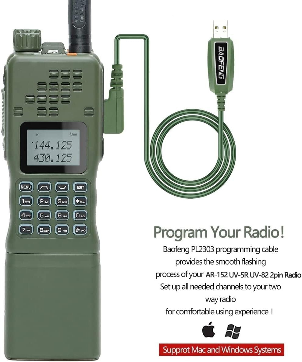 Military Grade 10W Two Way Radio Pack with Rechargeable Batteries and Antennas