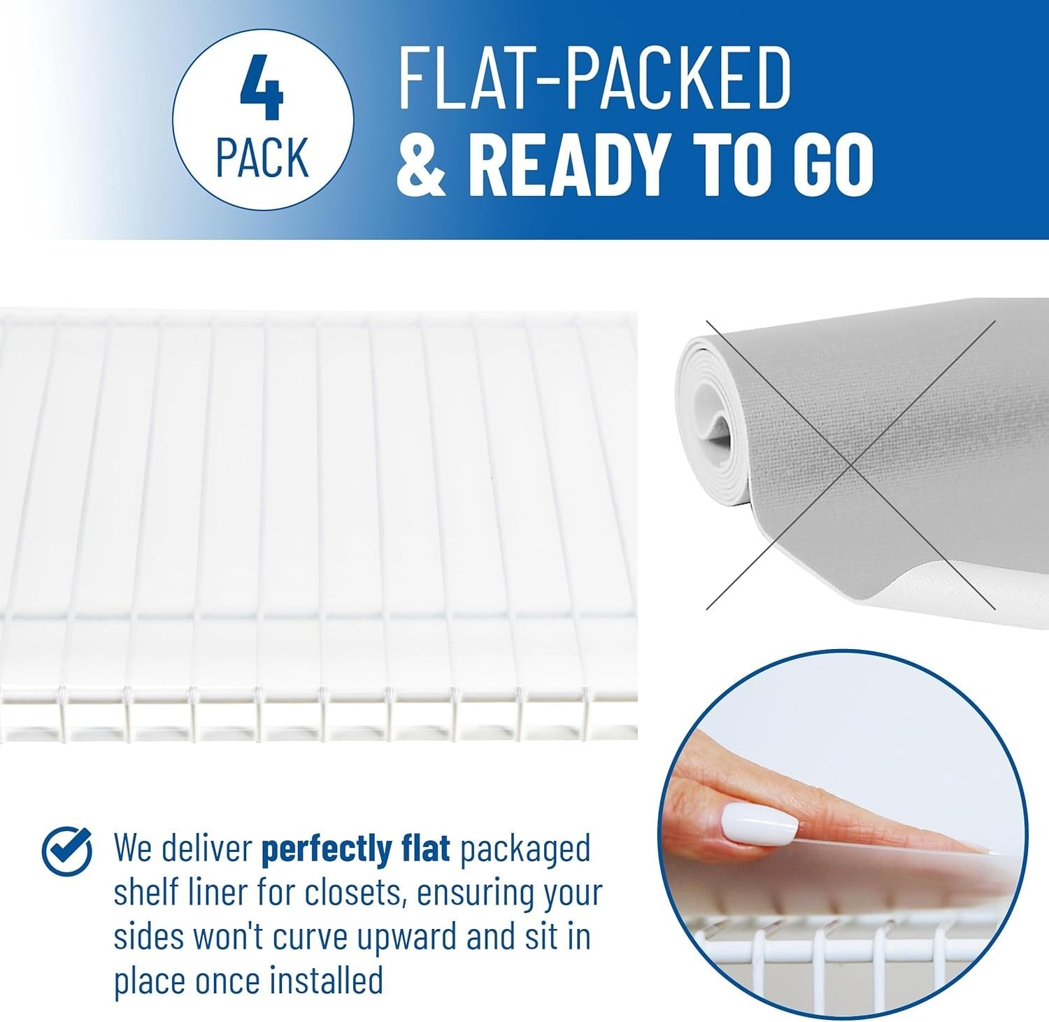 Flat Packed Wire Shelf Liners 12x48 - Protect and Organize Your Pantry Easily