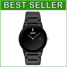 Load image into Gallery viewer, Modern Eco-Drive Men's Watch in Black Stainless Steel - 2-Hand &amp; Water Resistant